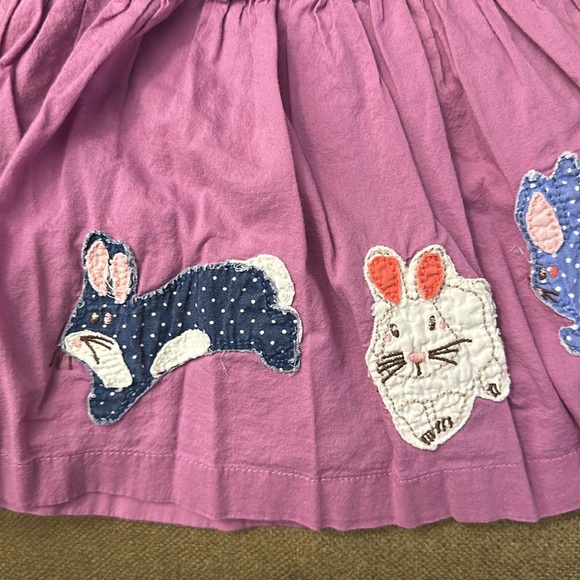 Mini Boden purple skirt with 🐇 bunnies 🐰 size 1 1/2-2 years - Picture 6 of 7